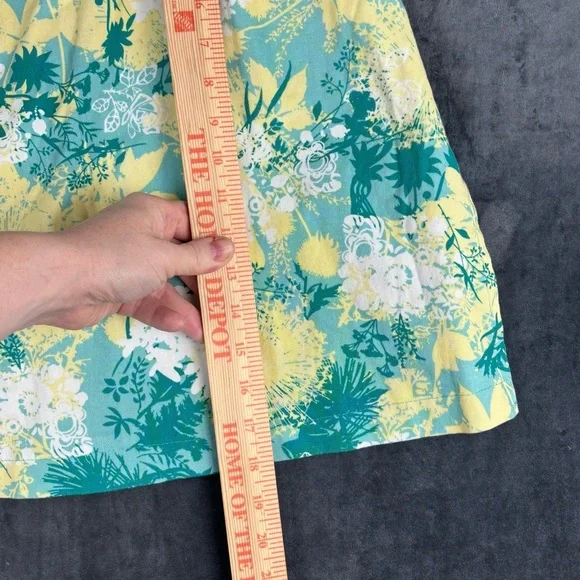 Allyson Whitmore Golf Women’s Green and Yellow A-Line Skort Sz 14 - Picture 5 of 11